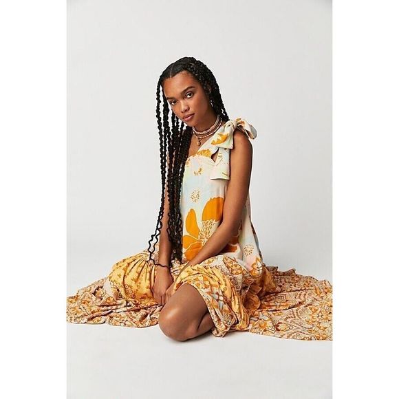 Free People Cote D Azur Maxi Dress Size S - Picture 2 of 9